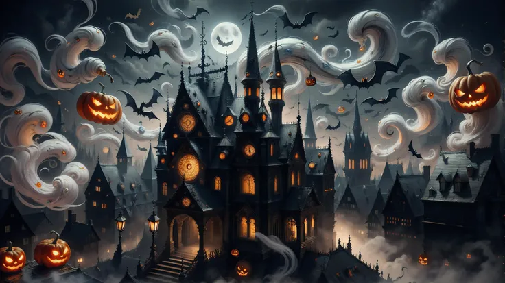 <lora:HalloweenGlowStyle:1>, halloweenglowstyle, city, ghost,, (masterpiece, high quality, best quality:1.3), Detailed
