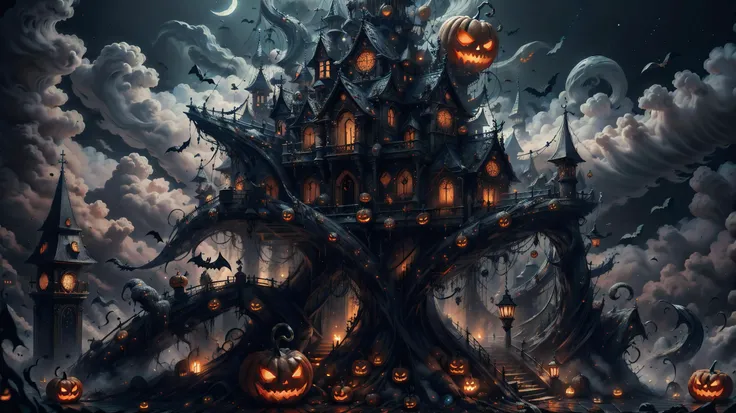 <lora:HalloweenGlowStyle:1>, halloweenglowstyle, city, ghost,, (masterpiece, high quality, best quality:1.3), Detailed