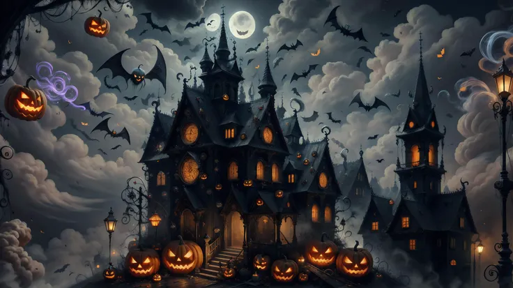 <lora:HalloweenGlowStyle:1>, halloweenglowstyle, city, ghost,, (masterpiece, high quality, best quality:1.3), Detailed