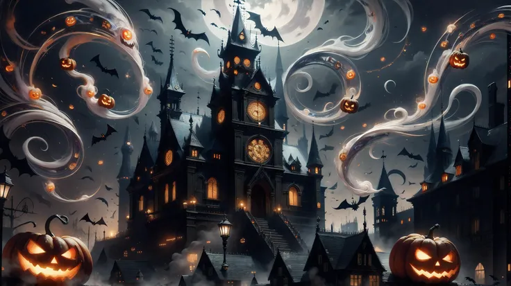 <lora:HalloweenGlowStyle:1>, halloweenglowstyle, city, ghost,, (masterpiece, high quality, best quality:1.3), Detailed