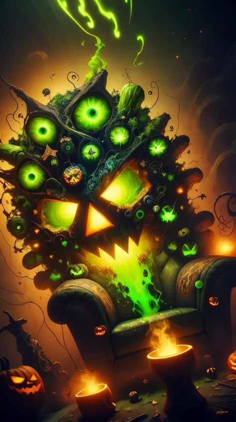 <lora:HalloweenGlowStyleColor:1> HalloweenGlowStyle (Green glow:1.5), sofa, (Masterpiece:1.3) (best quality:1.2) (high quality:1.1)
