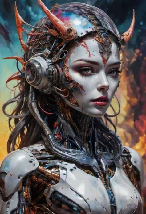 (focus on a hauntingly beautiful bioengineered creature:1.2), organic cyborg, alien landscape, translucence, sheen, colorful dark unfocused background, (high resolution:1.9), detailed masterpiece, <lora:add-detail-xl:1>, <lora:SandraChevrierXL:.6> sachr, ziprealism