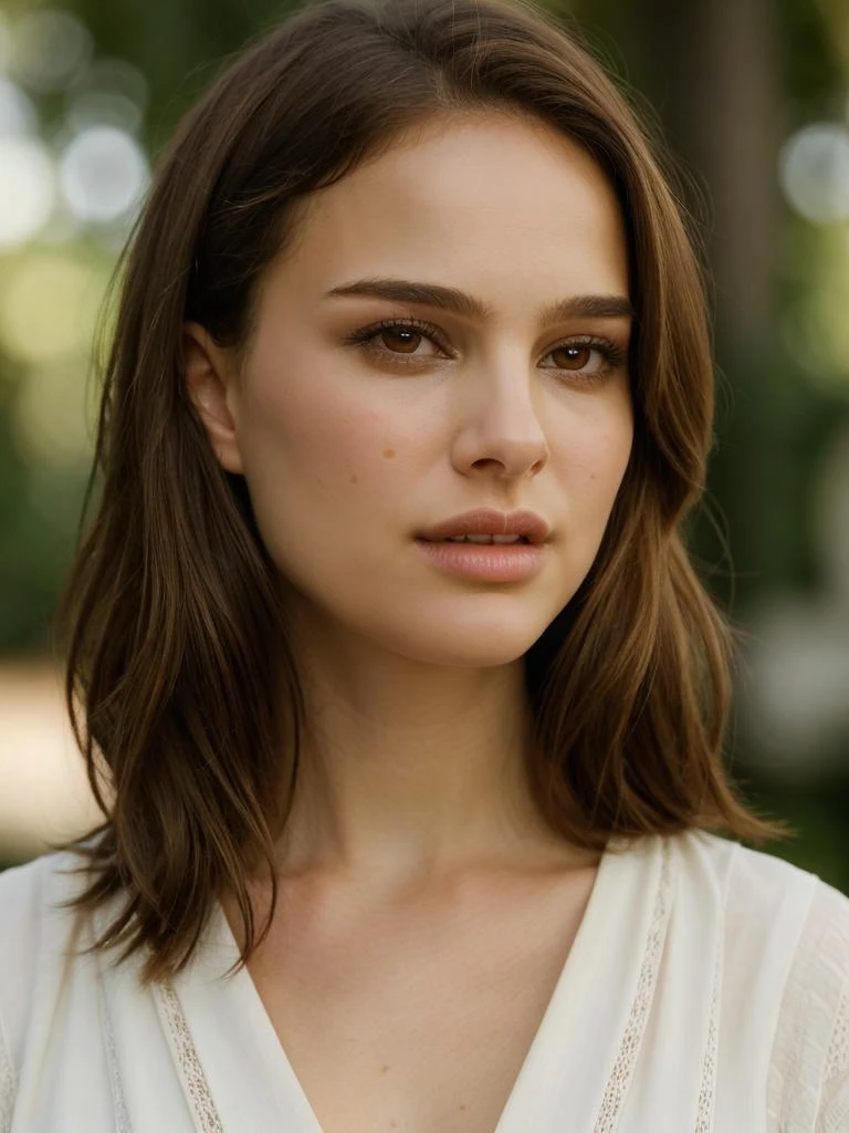 Realistic photo of a beautiful n4t4l13p-v2 woman, 1girl, solo, long hair, looking at viewer, simple background, brown hair, brown eyes, parted lips, teeth, lips, eyelashes, portrait, close-up, realistic, soft lighting, professional Photography, Photorealistic, detailed, RAW, analog, sharp focus, 8k, HD, high quality, masterpiece<lora:n4t4l13p-v2:1.0>