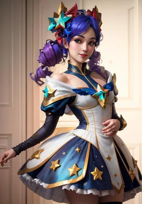 <lora:star_guardian_Gwen:0.8>, star_guardian_Gwen, solo, smile,, (masterpiece, best quality, absurdres, detailed, ultra-detailed:1.3)