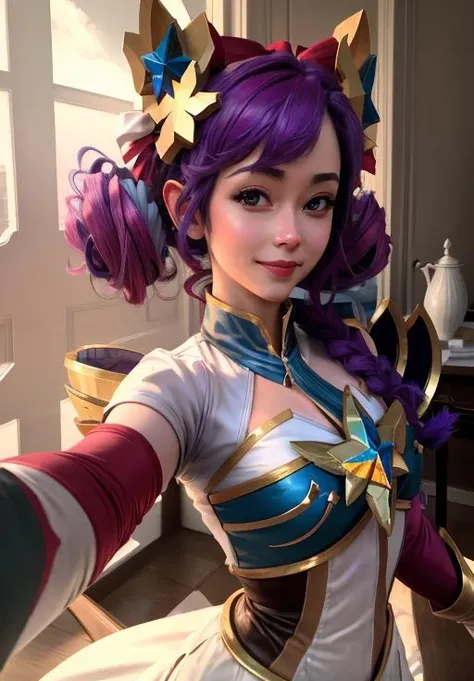 <lora:star_guardian_Gwen:0.8>, star_guardian_Gwen, solo, smile,, (masterpiece, best quality, absurdres, detailed, ultra-detailed:1.3)