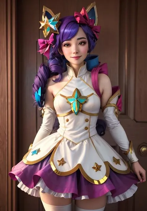 <lora:star_guardian_Gwen:0.8>, star_guardian_Gwen, solo, smile,, (masterpiece, best quality, absurdres, detailed, ultra-detailed:1.3)