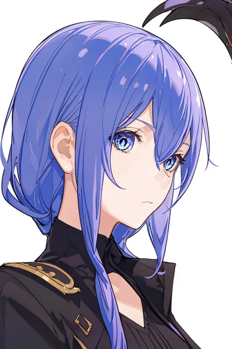 <lora:luna:0.7>luna,1girl,solo,short hair, purple hair, blue eyes, medium breasts , tailcoat , close up