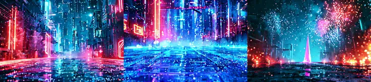 (otherworldly), highly insanely detailed, masterpiece, top quality, best quality, highres, 4k, 8k, RAW photo, (very aesthetic, beautiful and aesthetic), <lora:A stage background style:1>, Neon, stage background, sparkling, (fantasy world)