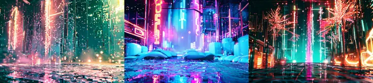 (otherworldly), highly insanely detailed, masterpiece, top quality, best quality, highres, 4k, 8k, RAW photo, (very aesthetic, beautiful and aesthetic), <lora:A stage background style:1>, Neon, stage background, sparkling, (fantasy world)
