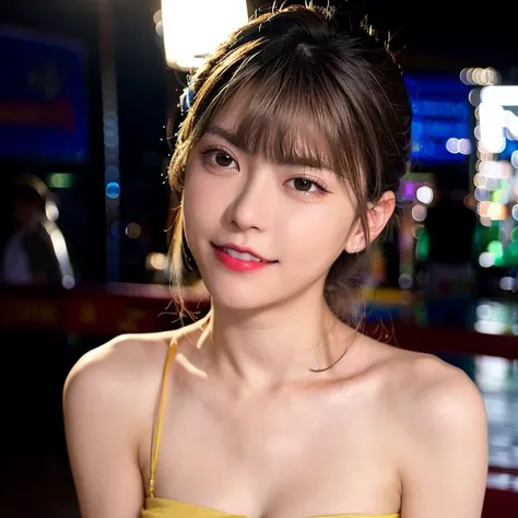 ZhouShuyi, <lora:ZhouShuyi:1>, A lover girl, smile, pov, solo_focus, breasts, best quality, ultra high res, (photorealistic:1.4), subsurface scattering, rim light, luxury, beautiful eyes, stunning scene, bright colors, unreal engine, octane