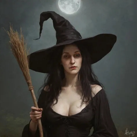 Painting of realistic witch by AH_Hayez <lora:Paintings_by_Francesco_Hayez_-_Romantic_Italian_painter:0.5>