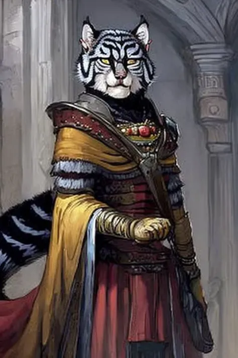 modelshoot style, (extremely detailed CG unity 8k wallpaper), full shot body photo of the most beautiful artwork in the world, Pallas cat (tabaxi) rogue, swirling magic, renaissance era, painting by Atey Ghailan, Rembrandt van Rijn, by Jeremy Mann, Greg Manchess, Antonio Moro, trending on ArtStation, trending on CGSociety, Intricate, High Detail, Sharp focus, dramatic