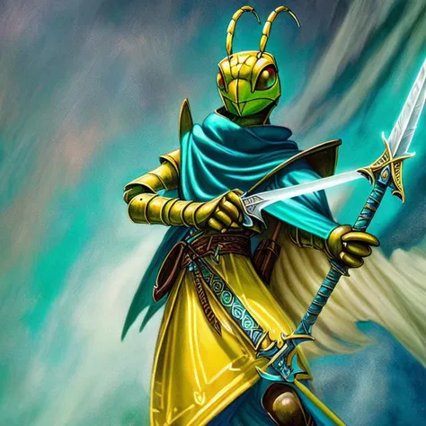 <lora:fluffyrock-quality-tags-v2.1.1-vpred:1> ,
solo, male,
thrikreen, dungeons and dragons, wizard,
four arms, short sword, short bow,
wearing teal silk clothing,
medieval village,
(symmetrical), masterpiece, best quality, photorealistic, hyperrealistic, ultradetailed, detailed background, photo background, digital drawing (artwork),