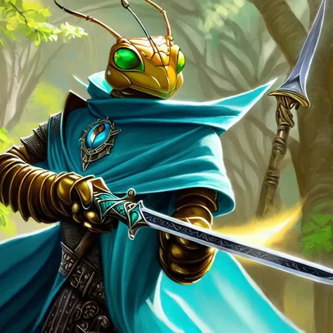 <lora:fluffyrock-quality-tags-v2.1.1-vpred:1> ,
solo, male,
thrikreen, dungeons and dragons, wizard,
four arms, short sword, short bow,
wearing teal silk clothing,
medieval village,
(symmetrical), masterpiece, best quality, photorealistic, hyperrealistic, ultradetailed, detailed background, photo background, digital drawing (artwork),