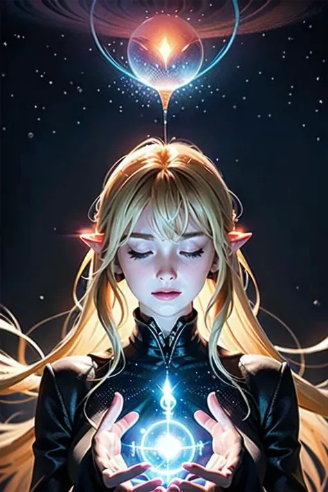 Five-pointed star with glowing eyes:
The night sky was illuminated by the ethereal glow of a being unlike any other. Hovering above the treetops, an otherworldly creature revealed itself: a five-pointed star with glowing eyes that shone brightly, casting an eerie yet mesmerizing light over the landscape below. Its celestial form twinkled as if made of pure stardust, and the eyes, burning with an inner fire, seemed to penetrate the very soul of the darkened night. It was as if the universe itself had come down to earth, and in that moment, all creatures great and small stood in awe of the cos