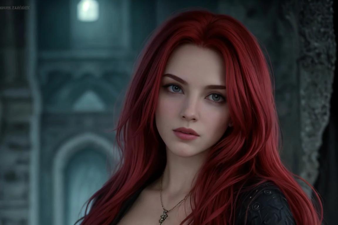 (masterpiece), HD, 4K, ultra-detailed, redheaded sorceress