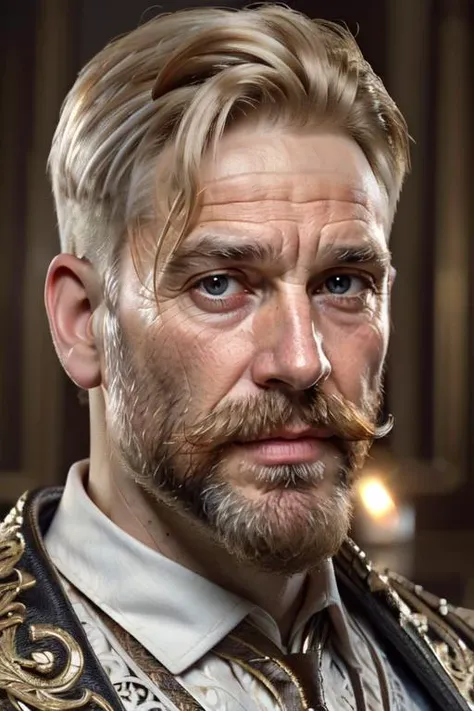 16k resolution, headshot portrait, 45-year-old man, solo, ((light caramel blonde hair)), fade with mustache, short hair, full beard, using nightmarish lighting, (((masterpiece, best quality, intricate detail, megapixel)))
<lora:hipoly_3dcg_v7-epoch:0.8>
<lora:GoodHands-vanilla:1> bad-hands-5