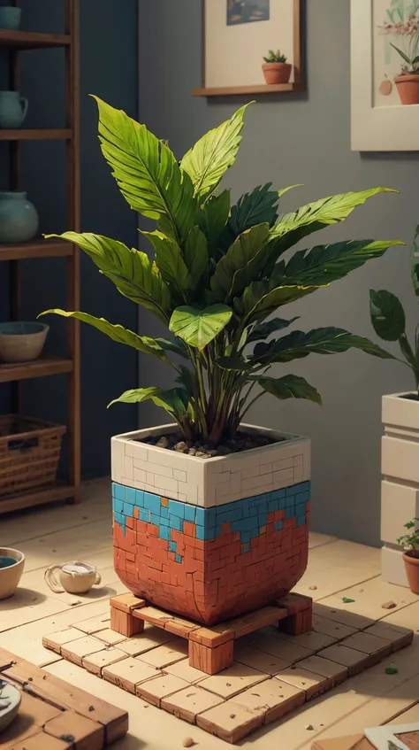 <lora:NESVoxelStyle:0.5> NESVoxelStyle handmade ceramic plant pot set <lora:add_detail:0.5>, (Masterpiece:1.3) (best quality:1.2) (high quality:1.1)