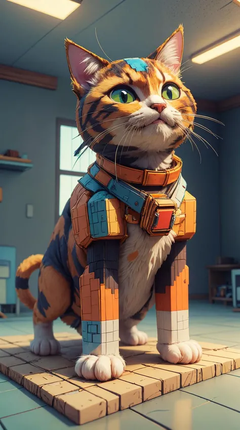 <lora:NESVoxelStyle:0.75> NESVoxelStyle cat body <lora:add_detail:0.5> , Voxel, 3D, Pixel, (Masterpiece:1.3) (best quality:1.2) (high quality:1.1)