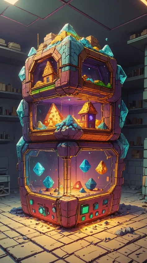 <lora:NESVoxelStyle:1> NESVoxelStyle mystical crystal cavern castle, asphalt, bioluminescent organisms, wall washers (exterior)
, (Masterpiece:1.3) (best quality:1.2) (high quality:1.1)