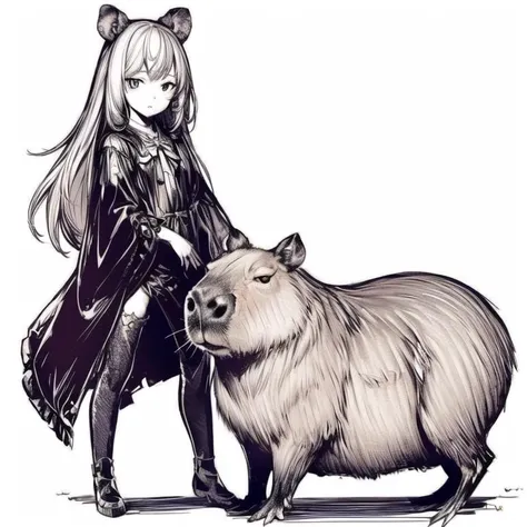 <lora:add_brightness:0.5><lora:add_detail:0.5>
(best quality), ((masterpiece)), (highers),HAMSTER, extremely detailed CG unity 8k wallpaper,
white background,monochrome,
<lora:Final_Fantasy_Logo_style:0.8>
<lora:capi:1> capybara