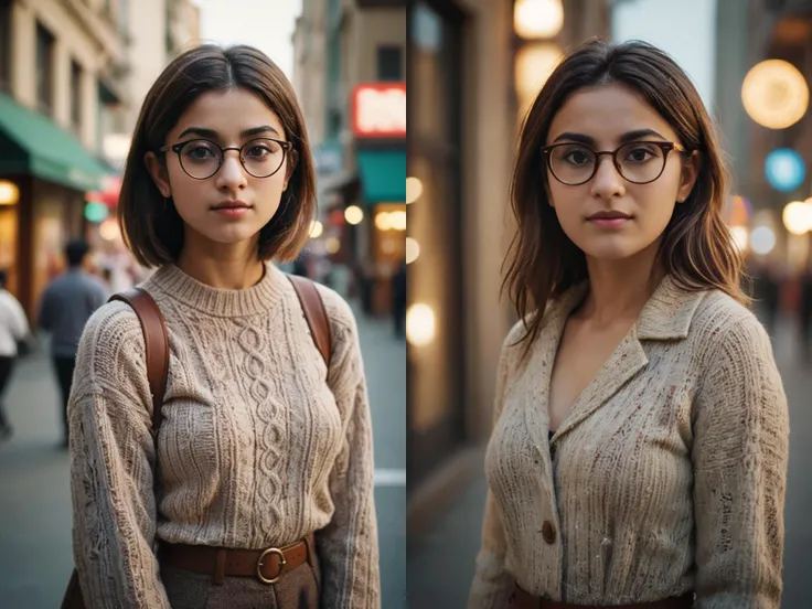 a <lora:RMSDXL_Photo:3> beautiful koh_miakhalifa with glasses, rule of thirds photography, full body portrait, wide view, bokeh blur, photography, intricate detail, intricately detailed, hyperrealistic, cinematic, atmospheric, full body and face, Bokeh blur, hyper detail, incredible lighting and depth, Yashica T4 Kodak Ektachrome 100, 24mm, 8k,