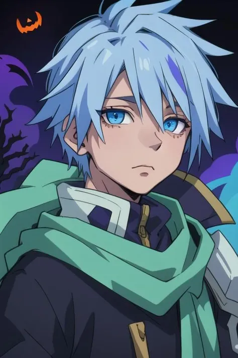 masterpiece, best quality, illustration, 1boy, solo, male focus, looking at viewer, upper body, depth of field, <lora:dino_tensei_shitara:0.68>, dino_tensei_shitara, blue hair, blue eyes, , sweatpant, scally cap, science fiction alternate history, HD