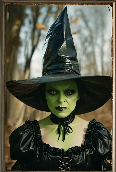 Color photo (wicked witch of the west land of Oz)(overhead natural lighting, front bounce reflector)(irregular polished glass lens)(in the style of Technicolor)(deep blacks)(evocative depth of field)(absolute sharpness)
<lora:LCM-LoRA-XL_V1:0.21>
<lora:SDXLHighDetail_v5:0.3>
<lora:MJ52:.6> 
<lora:JuggerCineXL2:.6> 
 <lora:long_hair:1.2>