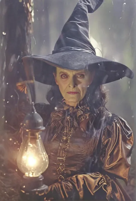 Color photo (wicked witch of the west land of Oz)(overhead natural lighting, front bounce reflector)(irregular polished glass lens)(in the style of Technicolor)(deep blacks)(evocative depth of field)(absolute sharpness)
<lora:LCM-LoRA-XL_V1:0.21>
<lora:SDXLHighDetail_v5:0.3>
<lora:MJ52:.6>
<lora:JuggerCineXL2:.6>
<lora:long_hair:1.2>