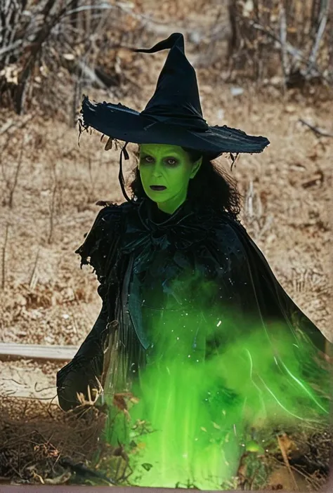 Color photo (wicked witch of the west land of Oz)(overhead natural lighting, front bounce reflector)(irregular polished glass lens)(in the style of Technicolor)(deep blacks)(evocative depth of field)(absolute sharpness)
<lora:LCM-LoRA-XL_V1:0.21>
<lora:SDXLHighDetail_v5:0.3>
<lora:MJ52:.6>
<lora:JuggerCineXL2:.6>
<lora:long_hair:1.2>