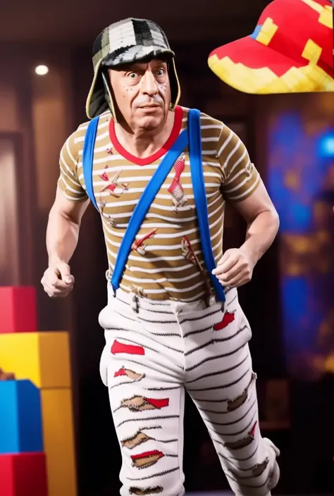 photo of ((elxchavo)) as asterpiece, highres, 8k, ultra detailled, perfect lighting, cinematic lighting Chris Pratt as Mario super Mario style looking at viewer black hair blue overalls thick mustache red hat red shirt long sleeve white gloves outdoors mushroom kingdom castle bricks 1-up mushroom vibrant vivid color high contrast hdr