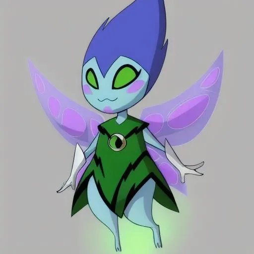 peskydust, male, 1boy, solo, full body, wings, barefoot, grey background, :3, colored skin, fairy wings, fairy, two toes, huge ass, green eyes, male focus, colored sclera, blue skin, no pupils, blue hair, huge thighs, three fingers, (best quality, masterpiece:1) <lora:peskydust-10alt:1>
