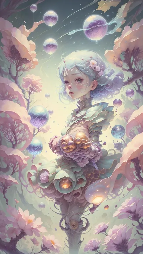 ultra high res, (photo realistic:1.4), surrealism, dream-like,V0id3nergy, a fantasy creature, space, planet, astronaut, flowers, bubbles, metal, durable armor, clockwork enhancements, steam-powered strength, <lora:kVoidEnergy-000001:0.9>, masterpiece,best quality,<lora:FHHY-06>,fenhong,1 girl,pink, cinematic light, raytracing, volumetric lighting, Backlit,Rim Lighting, 8K, HDR, <lora:pink_cat:1>