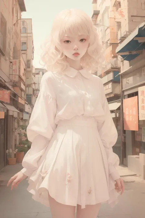 masterpiece,best quality,<lora:FHHY-06:0.9>,fenhong,1 girl,pink,city,