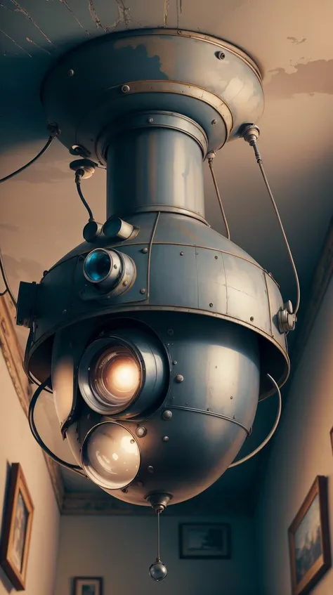 <lora:SpyWorld50s:1>SpyWorld50s, ceiling lamp, spy-theme, 50s, (Masterpiece:1.3) (best quality:1.2) (high quality:1.1)
