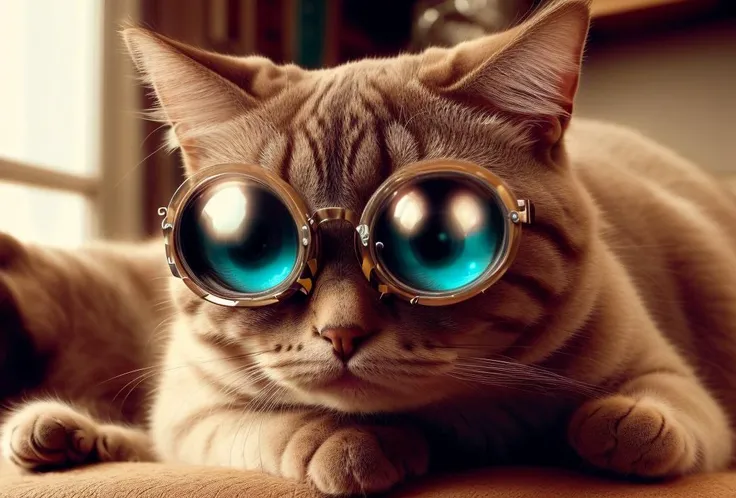 <lora:SpyWorld50s:1> SpyWorld50s, cute cat with glasseye