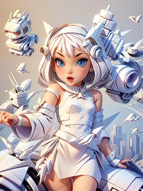 <lora:WhitePaperWorld:1> WhitePaperWorld 1girl (chibi:1.2) (sexy skinny brunette:1.2) dress on (cyber city background:1.4),