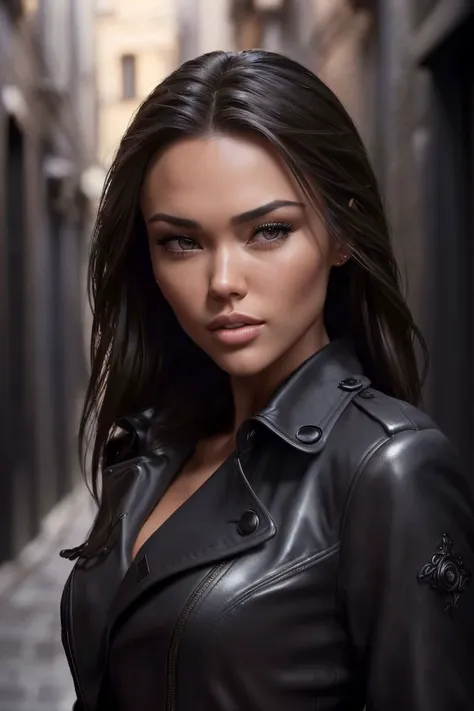 photo of S117_NataliDanish, a beautiful woman, in a (dark-alley:1.2), (late-night:1.2), wearing a (trench-coat:1.1), (8k, RAW photo, best quality, depth of field, ultra high res:1.2), (absurdres, intricate, photorealistic, masterpiece, ultra-detailed, Unreal Engine:1.3)