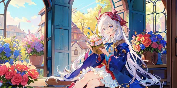 , masterpiece, best quality,colorful world, elaina \(majo no tabitabi\),
1girl,flowers,Flower shop, flower shelf, European town, street, window
<lora:colorful world_20230606112956-000017:0.8>