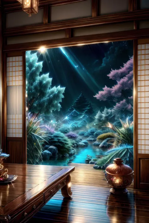 (no human:2.0),<lora:veranda_v0.1:1> veranda, tatami, tansu, japanese style garden,<lora:CrystallineAI-000009:1> CrystallineAI,