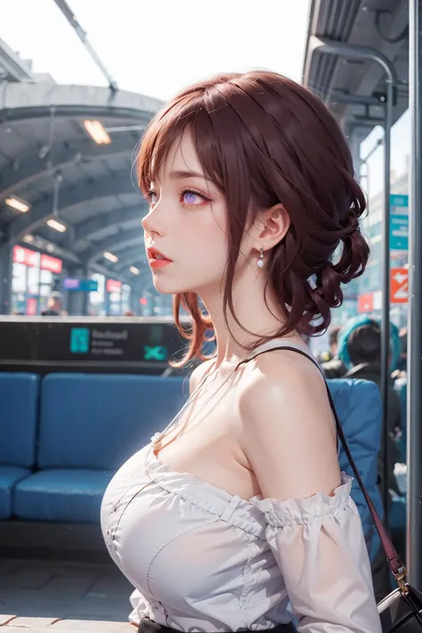 <lora:StarRail_Kafka_AP_v4:0.9>, kafka, official, purple eyes,sunglasses on head,
1girl,solo, short hair,realistic, purple hair,lips,profile,portrait,closed mouth,nose,from side, best quality, masterpiece, illustration, an extremely delicate and beautiful, extremely detailed ,CG,unity,8k wallpaper, Amazing, finely detail, masterpiece, best quality,official art,extremely detailed CG unity 8k wallpaper,absurdres, incredibly absurdres, huge filesize , ultra-detailed, highres, extremely detailed,beautiful detailed girl, extremely detailed eyes and face, beautiful detailed eyes,light on face, upper body,
indoors, train station, inside, day, alone
