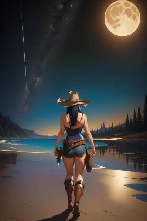 1girl, [ (fantasy art designed by Justin Gerard:0.7) and (Jenny Saville:1.2) and (Maynard Dixon:1.3) :12], epic Made Of Felt of an intricate details, Glitchcore Shimmering ([Alligator:John Marston:2]:1.3) , simple Technicolor background, Pearlescent beach and Big Dipper in background, Moon in the night, in focus, Anime screencap, Horror, Emo Art, back-light, Low shutter, Agfacolor, layered textures, matte, trending on CGSociety, Highres, funny, minimalistic