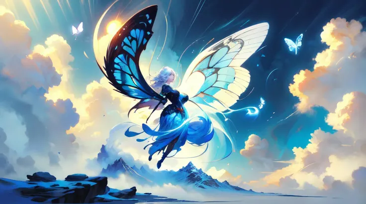 (masterpiece, best quality, fullscreen), [(full body:1.1)::0.2] portrait (photo of a [wind,air] [magical being:creature:0.4]:1.2), <lora:EYES Fire:0.3> white fire, (one Diminutive eyes:1.3), (Ethereal:1.1), (Gargoyle Wings:1.1), (very long white hair:[1.2:0.1:0.2]), (Bear body shape:1), (Dragon head:0.8), (Butterfly Wings:1.2), <lora:EFFECT DonM3l3m3nt4l:0.3> (air DonM3l3m3nt4l:1.1) <lora:EFFECT CloudJourney:0.45>, <lora:MONSTER Creature:0.5> creature, (strong wind visible through ink cloud Swirling :1.4), (background representing Mountain Adventure and Condor:1.3), (Rose Madder Blue Hour Light:1.3), , <lora:BACKGROUND tornado:0.4> torimage, tornado, wedge tornado, stovepipe tornado, wallcloud, rfd, , (embedding:VIEW_Style-GHL), (look at the viewer:1.2), , <lora:LIGHT epi_noiseoffset2:0.3>, <lora:QUALITY image enhancer soft_v1:0.2>, <lora:QUALITY kkw-better-v1.0a:0.4>, <lora:QUALITY add_detail:0.1>, <lora:QUALITY BG2_dpep4+silicon29dim64:0.1>, (Full body Shot, Shallow Focus Shot, Low Angle Shot:[1.2:0.5:0.1]), heavily detailed, fantasy, eerie, , (sharp focus), <lora:EFFECT Magic card fakemtg_label:1> fakemtg, (no humans), tricate, elegant, highly detailed, centered, digital painting, artstation, concept art, smooth, sharp focus, illustration, artgerm, donato giancola, Joseph Christian Leyendecker, WLOP, Boris Vallejo, Artgerm