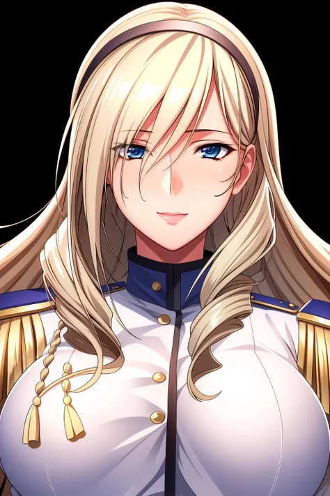 (day),Simple White Background,
Standing at attention,
military, military uniform,
<lora:Celia_Cumani_Aintree_Walkure_Romanze-KK77-V1:0.7>,
blonde hair,bangs,blue eyes,very long hair,Headband,twin drills,
<lora:Mariana_Luciano_NON_VIRGIN-KK77-V1:0.3>,<lora:more_details:0.1>,
1 girl, 20yo,Young female,Beautiful Finger,Beautiful long legs,Beautiful body,Beautiful Nose,Beautiful character design, perfect eyes, perfect face,expressive eyes,perfect balance,
looking at viewer,(Focus on her face),closed mouth, (innocent_big_eyes:1.0),Light_Smile,
official art,extremely detailed CG unity 8k wallpaper, perfect lighting,Colorful, Bright_Front_face_Lighting,shiny skin,
(masterpiece:1.0),(best_quality:1.0), ultra high res,4K,ultra-detailed,
photography, 8K, HDR, highres, absurdres:1.2, Kodak portra 400, film grain, blurry background, bokeh:1.2, lens flare, (vibrant_color:1.2),professional photograph,
(Beautiful,large_Breasts:1.4), (beautiful_face:1.5),(narrow_waist),