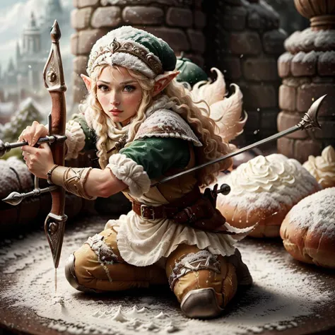 SemlaStyle a elven archer defending their kingdom from invaders <lora:SemlaStyle-000007:0.7>