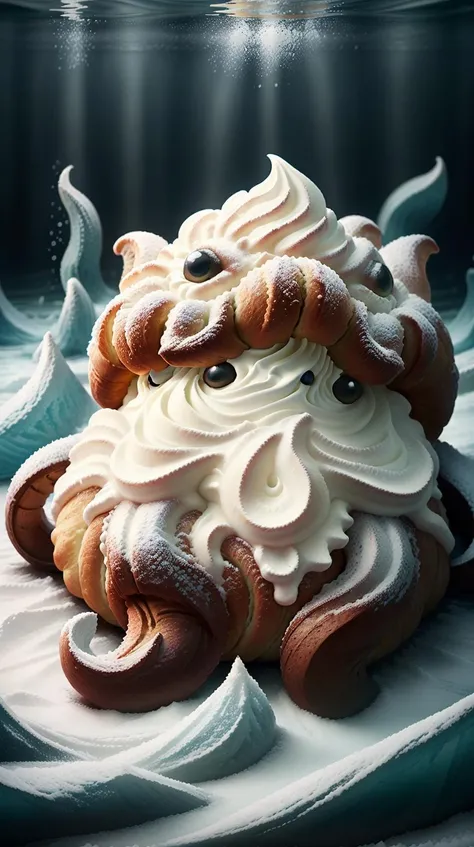 SemlaStyle a monstrous deep-sea kraken awoken from its slumber <lora:SemlaStyle:0.5> ICE <lora:freezefinal:0.6>