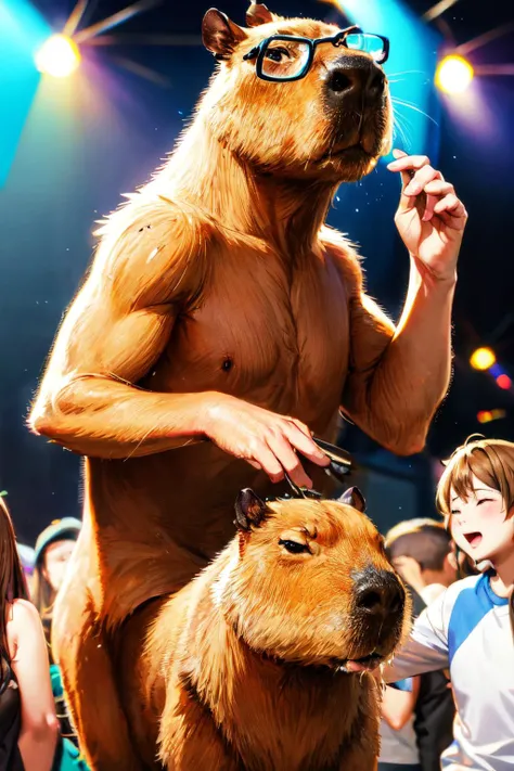 <lora:add_brightness:0.5><lora:add_detail:0.5><lora:capi-09:1>
glasses, <lora:Aesthetic-Portrait-V2:1>,capybara,rave festival, no human,