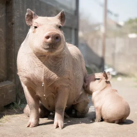 <lora:add_brightness:0.5><lora:add_detail:0.5> <lora:UltimatePinkPig_v1.0:0.9><lora:capi:0.8>ultimatepinkpig on capybara,