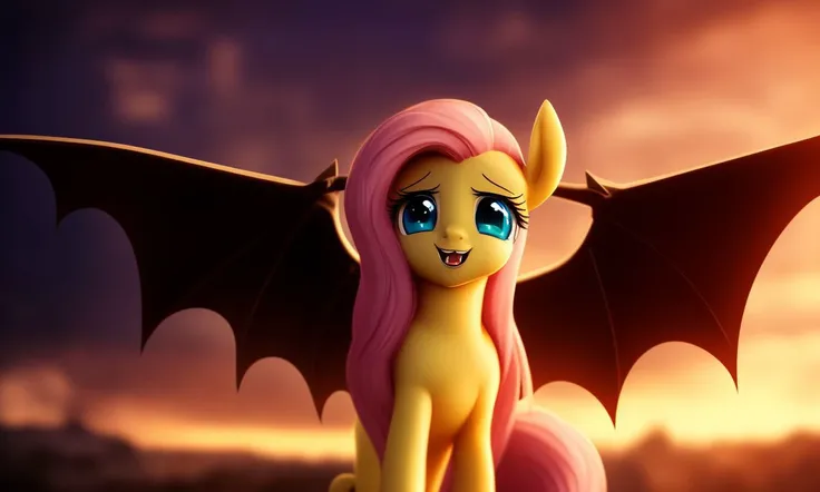 ((Fluttershy)), flutterbat,(wings), fangs, bat wings, ((bat pony)),goth, ahegao masterpiece, best quality, (masterpiece),(8k), (raytracing), (best quality), (cinematic lighting), triadic lighting, (photo background), best quality, High Definition, light particles, highres, embellishments, safe, by wlop, by artgerm
