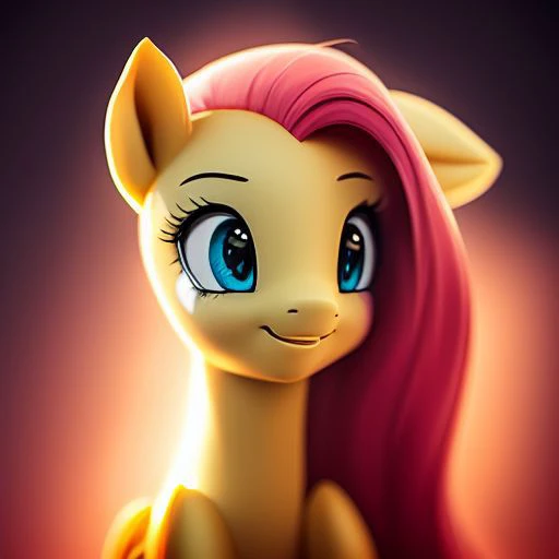 masterpiece, best quality, (pony), ((Fluttershy)), (masterpiece), wings,(8k), Smile, (raytracing), (best quality), (cinematic lighting), triadic lighting, (photo background), best quality, High Definition, light particles, highres, by wlop, artgerm, embellishments, safe